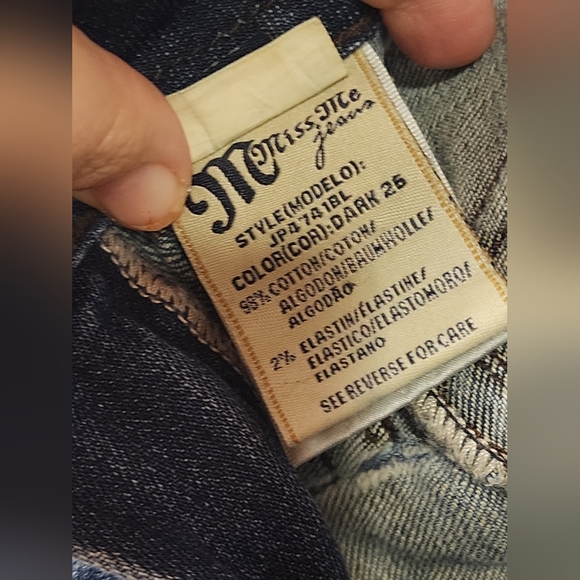 Miss Me classic, distressed, embellished bootcut jeans Size 26 - Picture 11 of 14